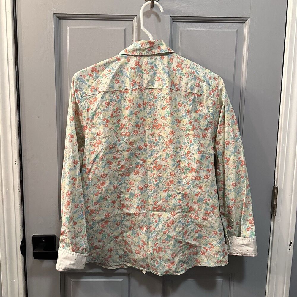 VTG L.L.Bean Shirt Woman's M Floral Cottagecore Print Y2K Retro Flowers 288651 - Picture 6 of 9